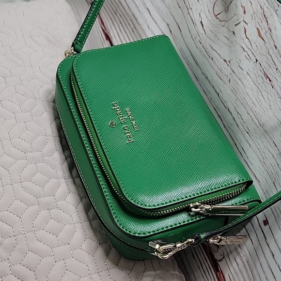 Kate Spade Staci Green Leather Crossbody Bag - Picture 12 of 12